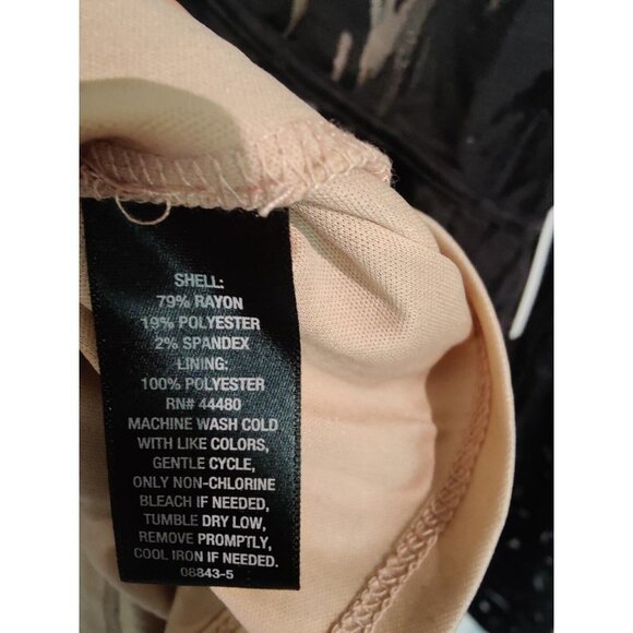 Black Lace Sexy Long Sleeve Animal Print Bodycon Midi Dress Bold Elements M NWT - Picture 13 of 13